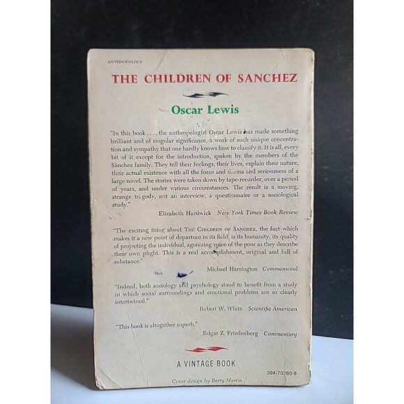 The Children Of Sanchez By Oscar Lewis Paperback - Picture 9 of 10